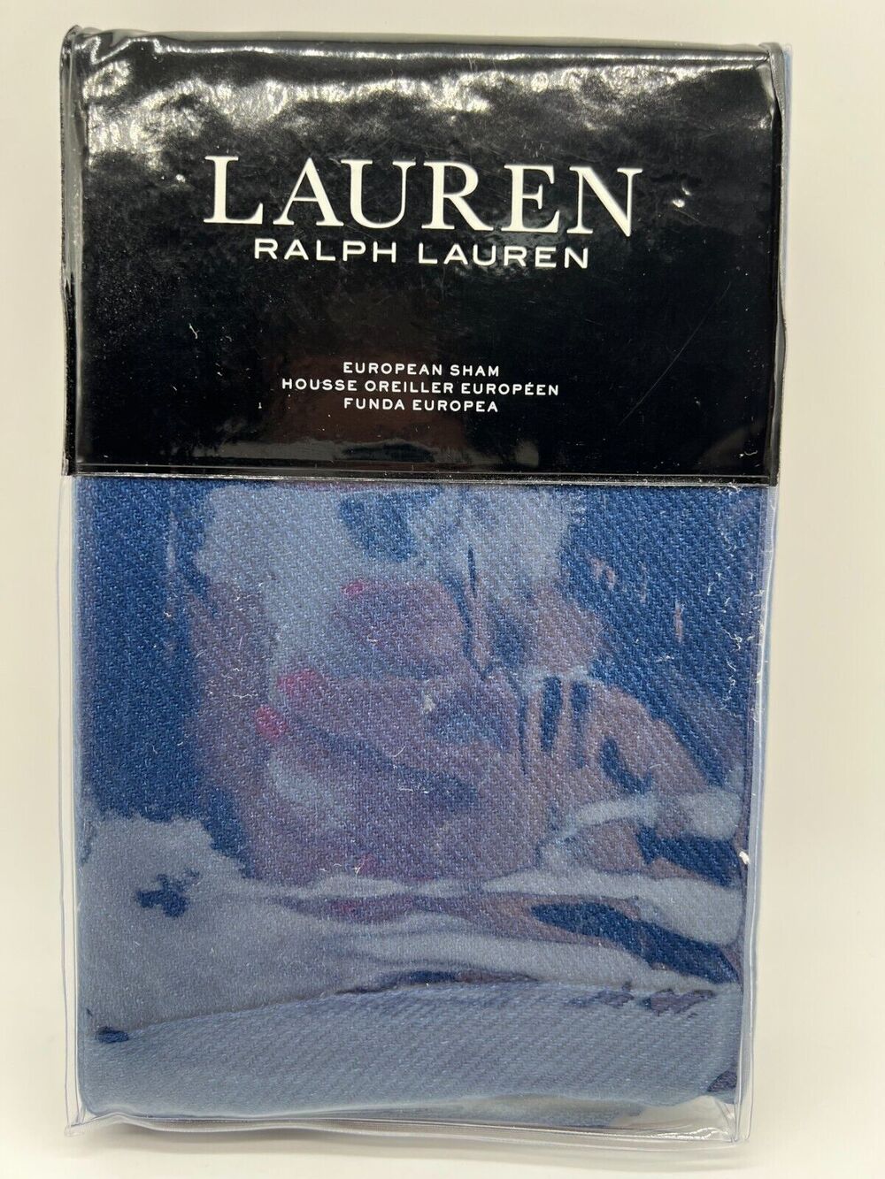 Ralph Lauren Gavin One European Sham Indigo Blue 26x26 NWT.